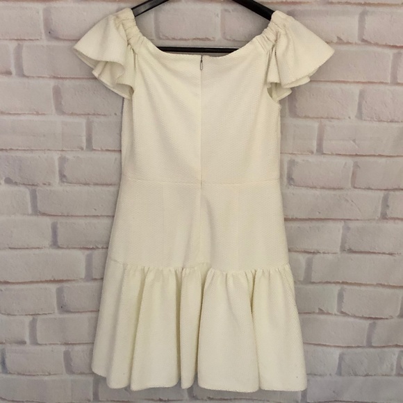 Rebecca Taylor Textured Dress. NWT.  Ivory Size 8 - Picture 3 of 13